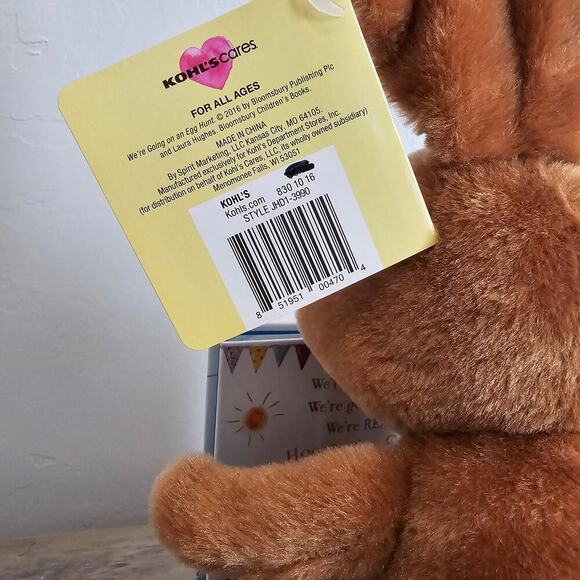 Kohl's Cares Bunny We're Going on an Egg Hunt and Book Stuffed Animal 12" Easter - Picture 8 of 8